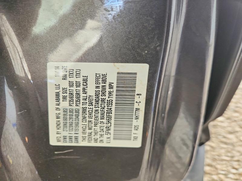 Продажа на аукционе авто 2015 Honda Odyssey, vin: 5FNRL5H68FB041555, номер лота: 56694386