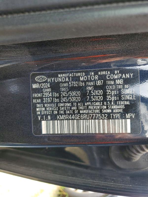 Продажа на аукционе авто 2024 Hyundai Palisade, vin: KM8R44GE6RU777532, номер лота: 56669666