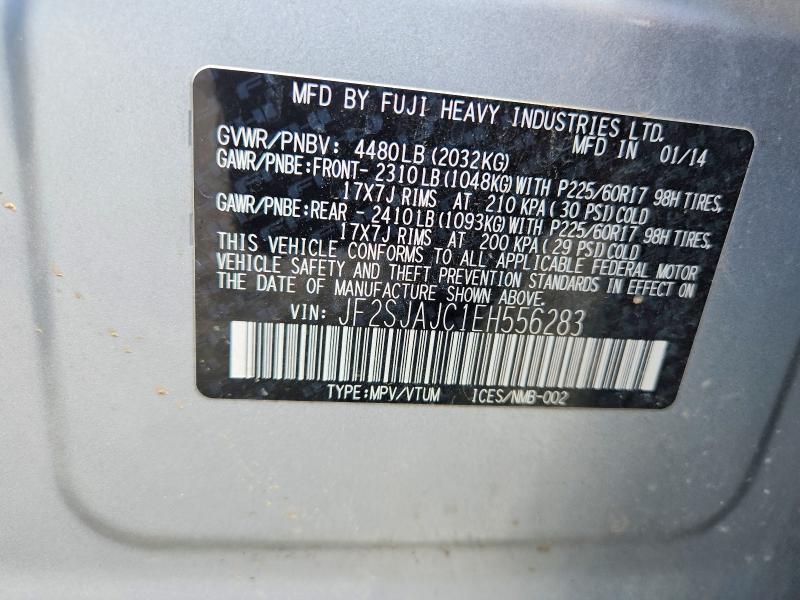 Продажа на аукционе авто 2014 Subaru Forester, vin: JF2SJAJC1EH556283, номер лота: 59172526