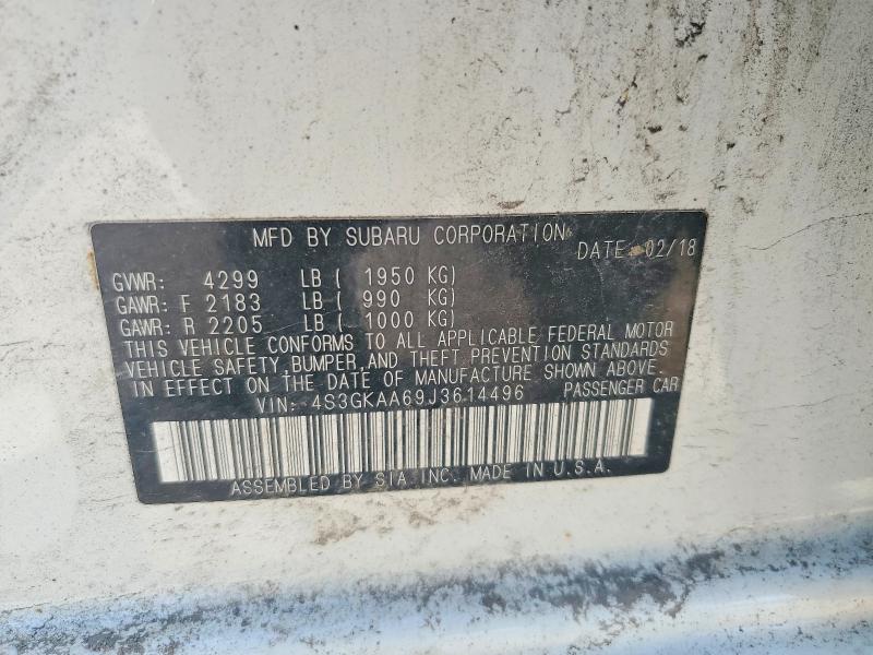 Aukcja sprzedaży 2018 Subaru Impreza, vin: 4S3GKAA69J3614496, numer aukcji: 56419796