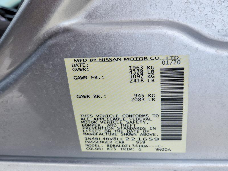 Продаж на аукціоні авто 2020 Nissan Altima, vin: 1N4BL4BV8LC221659, номер лоту: 55974136