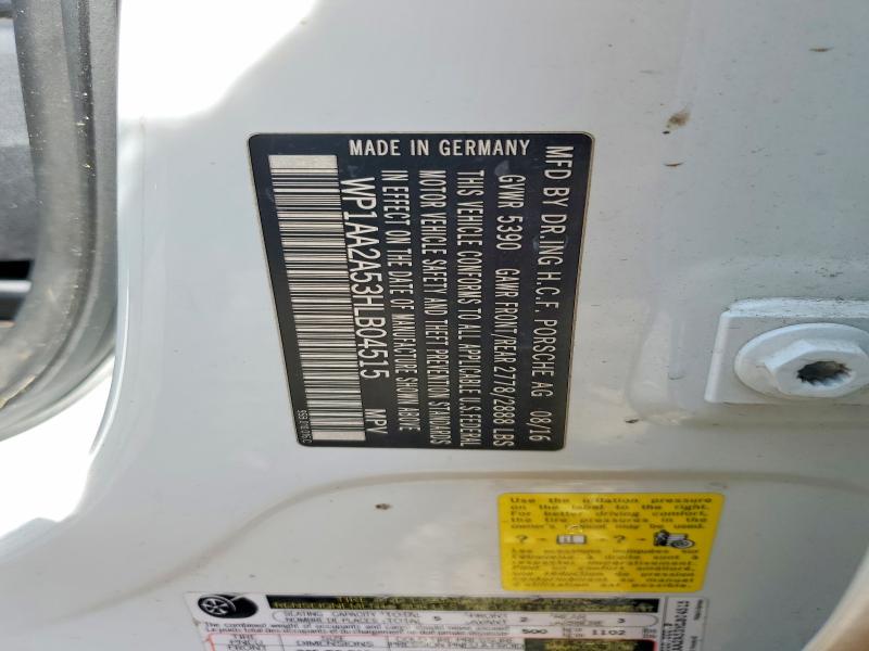 Продаж на аукціоні авто 2017 Porsche Macan, vin: WP1AA2A53HLB04515, номер лоту: 53795996