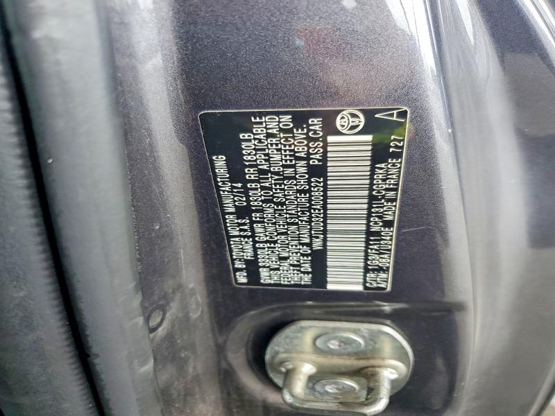 58093016 :رقم المزاد ، VNKJTUD32EA008522 vin ، 2014 Toyota Yaris مزاد بيع