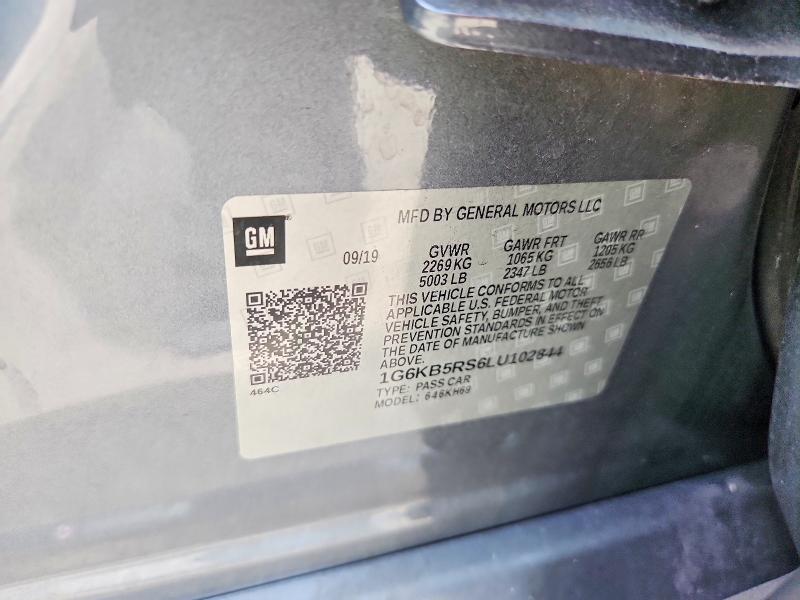 57577156 :رقم المزاد ، 1G6KB5RS6LU102844 vin ، 2020 Cadillac Ct6 مزاد بيع