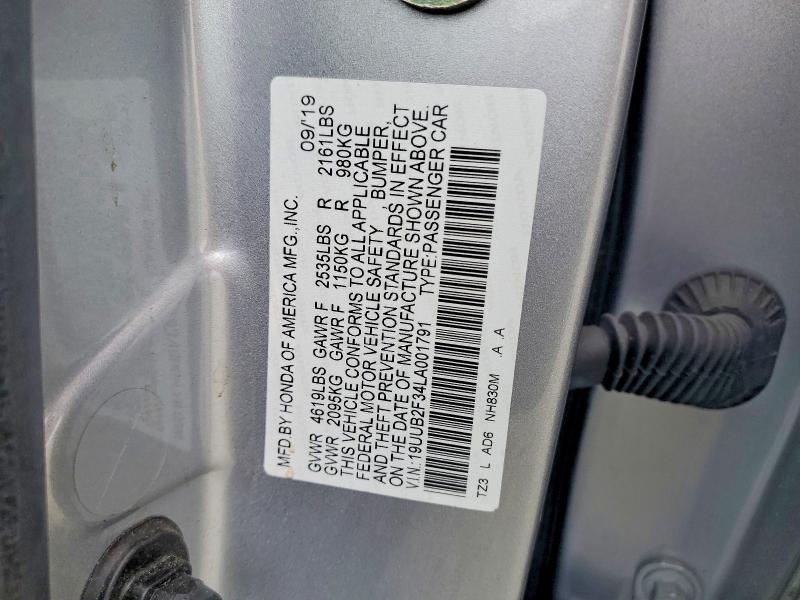 57765896 :رقم المزاد ، 19UUB2F34LA001791 vin ، 2020 Acura Tlx مزاد بيع