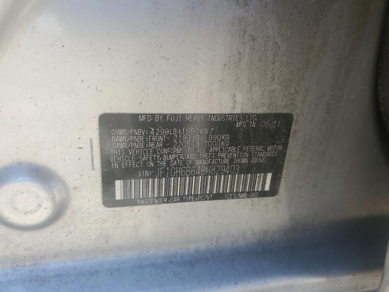 Продаж на аукціоні авто 2011 Subaru Impreza, vin: JF1GH6B64BH829403, номер лоту: 55871236