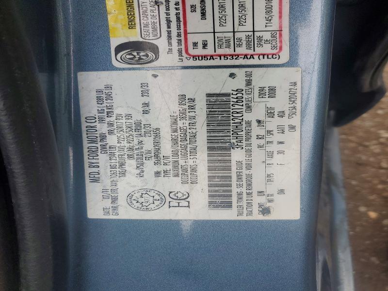 Продажа на аукционе авто 2012 Ford Fusion, vin: 3FAHP0HA2CR126656, номер лота: 58091956