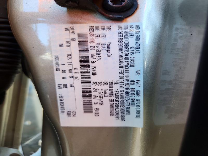 2017 Ford Focus მანქანა იყიდება აუქციონზე, vin: 1FADP3F26HL300391, აუქციონის ნომერი: 56471416