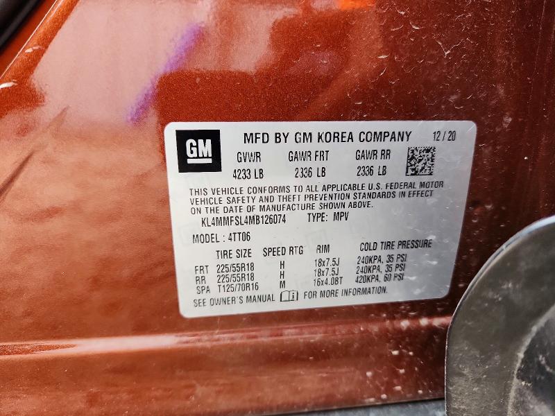Продаж на аукціоні авто 2021 Buick Encore Gx, vin: KL4MMFSL4MB126074, номер лоту: 56941576