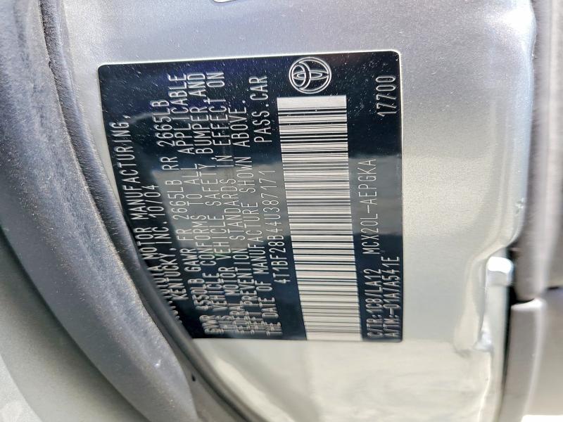 2004 Toyota Avalon მანქანა იყიდება აუქციონზე, vin: 4T1BF28B44U387171, აუქციონის ნომერი: 57730766