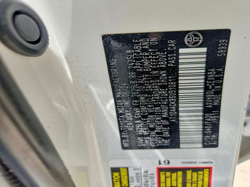 57563496 :رقم المزاد ، 4T1DAACK9SU510811 vin ، 2025 Toyota Camry مزاد بيع