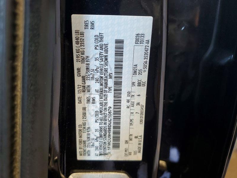 Продажа на аукционе авто 2013 Ford Escape, vin: 1FMCU9H98DUC10879, номер лота: 57571046