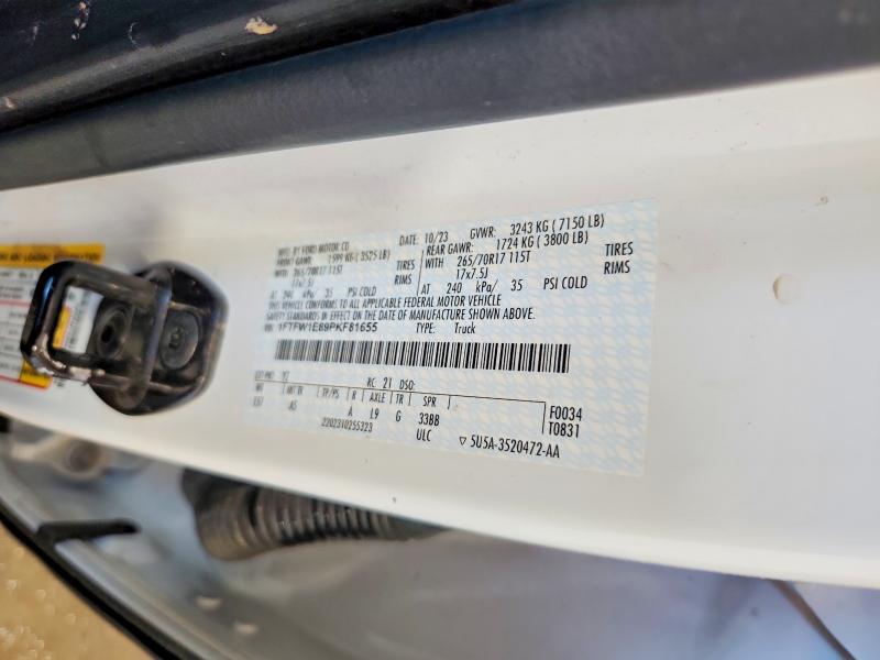 Aukcja sprzedaży 2023 Ford F150, vin: 1FTFW1E89PKF81655, numer aukcji: 56500686