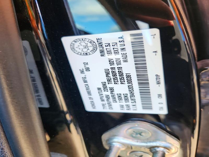 56873816 :رقم المزاد ، 5J8TB4H53DL800361 vin ، 2013 Acura Rdx مزاد بيع