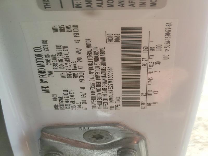 58298826 :رقم المزاد ، NM0LS7E27M1500681 vin ، 2021 Ford Transit Connect مزاد بيع