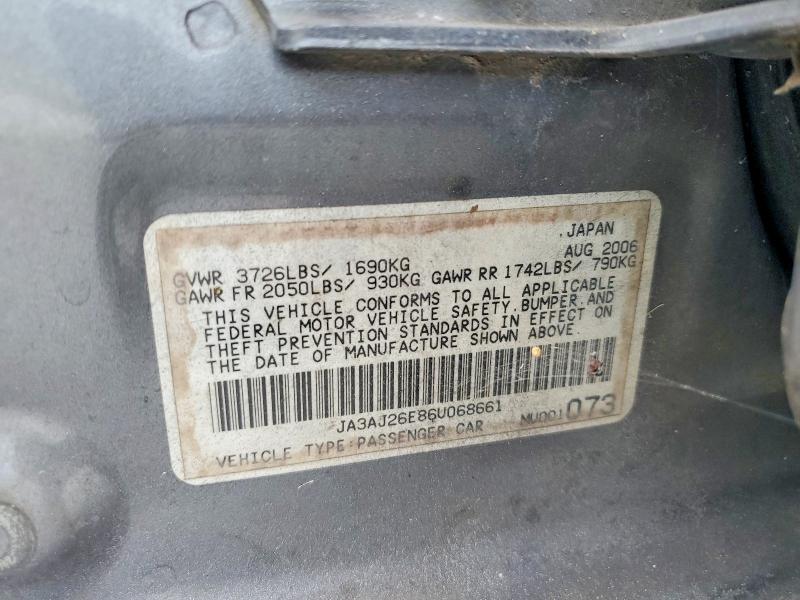 Aukcja sprzedaży 2006 Mitsubishi Uk, vin: JA3AJ26E86U068661, numer aukcji: 56145976
