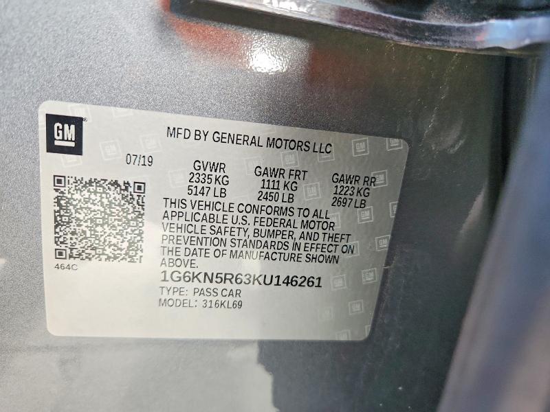 Продажа на аукционе авто 2019 Cadillac Ct6, vin: 1G6KN5R63KU146261, номер лота: 56731986