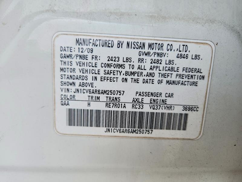 Продажа на аукционе авто 2010 Infiniti G37 Sedan, vin: JN1CV6AR6AM250757, номер лота: 56792936