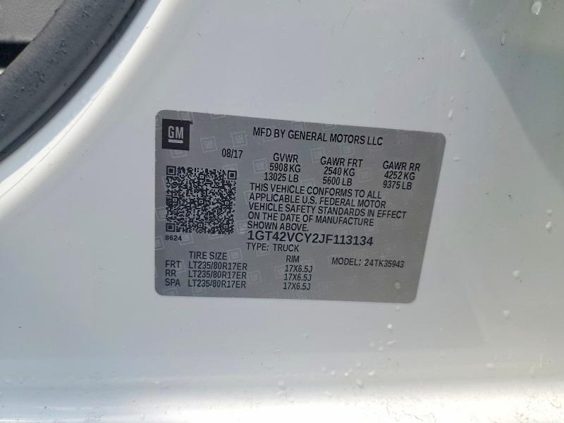 Продажа на аукционе авто 2018 Gmc Sierra, vin: 1GT42VCY2JF113134, номер лота: 57261906