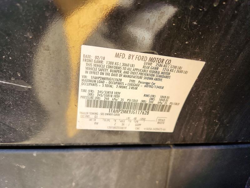 Aukcja sprzedaży 2018 Ford Taurus, vin: 1FAHP2MK9JG117628, numer aukcji: 56169376