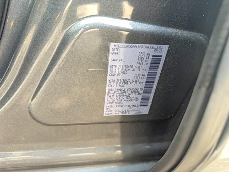 Aukcja sprzedaży 2022 Infiniti Qx60, vin: 5N1DL1FRXNC330962, numer aukcji: 57032886