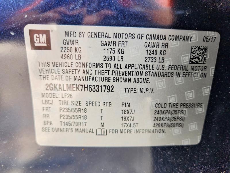 Продаж на аукціоні авто 2017 Gmc Terrain, vin: 2GKALMEK7H6331792, номер лоту: 55596736