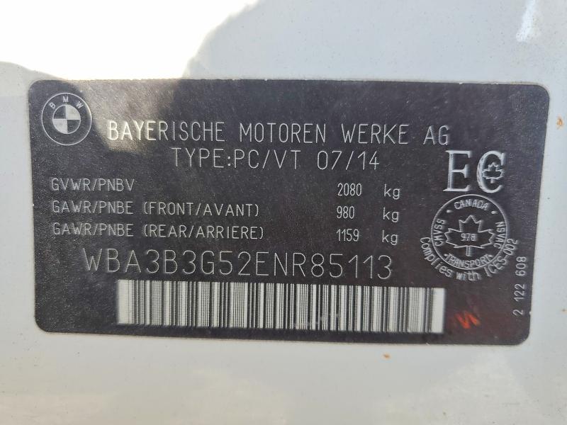 Aukcja sprzedaży 2014 Bmw 328, vin: WBA3B3G52ENR85113, numer aukcji: 57006526