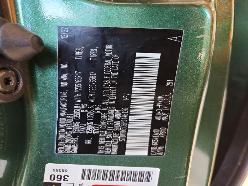 2023 Toyota Sienna მანქანა იყიდება აუქციონზე, vin: 5TDYRKEC6PS146126, აუქციონის ნომერი: 58604906
