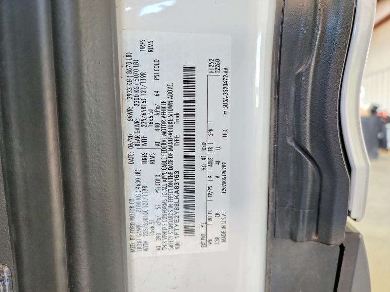 Aukcja sprzedaży 2020 Ford Transit, vin: 1FTYE2Y88LKA83163, numer aukcji: 54129936