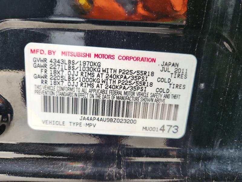 Aukcja sprzedaży 2011 Mitsubishi Outlander Sport, vin: JA4AP4AU9BZ023200, numer aukcji: 56423176