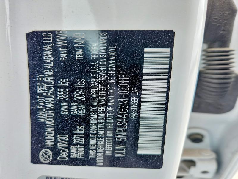 56238626 :رقم المزاد ، 5NPLS4AG2MH020415 vin ، 2021 Hyundai Elantra مزاد بيع