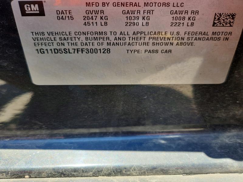 56320886 :رقم المزاد ، 1G11D5SL7FF300128 vin ، 2015 Chevrolet Malibu مزاد بيع