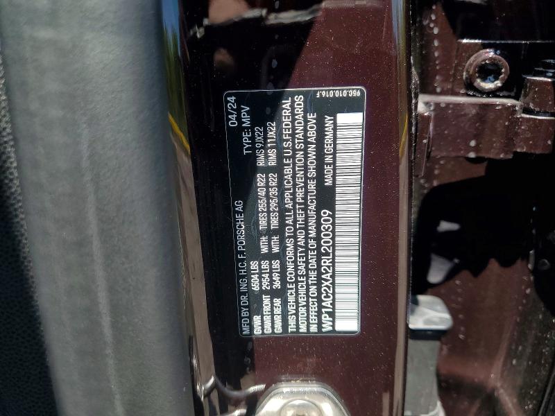 Aukcja sprzedaży 2024 Porsche Macan, vin: WP1AC2XA2RL200309, numer aukcji: 95587115