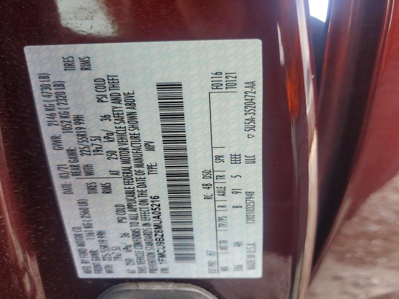 Продаж на аукціоні авто 2021 Ford Escape, vin: 1FMCU9BZ8MUA05216, номер лоту: 59168906