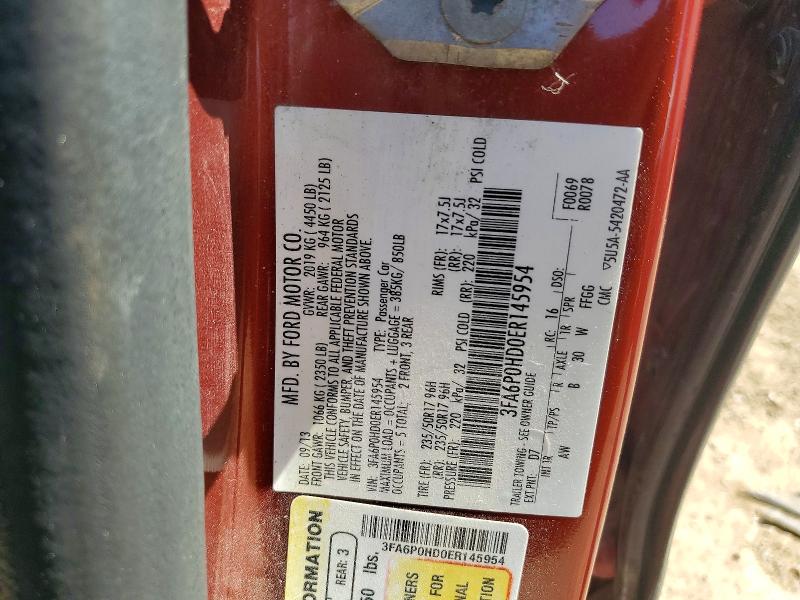 Продаж на аукціоні авто 2014 Ford Fusion, vin: 3FA6P0HD0ER145954, номер лоту: 57419106