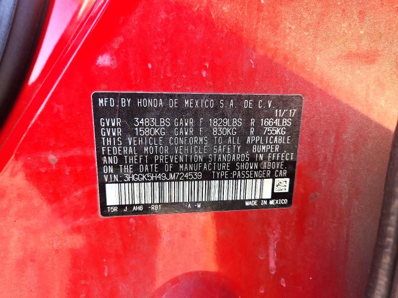 Aukcja sprzedaży 2018 Honda Fit, vin: 3HGGK5H49JM724539, numer aukcji: 56991616