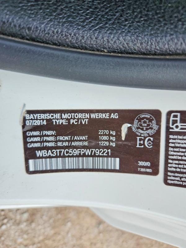 57175216 :رقم المزاد ، WBA3T7C59FPW79221 vin ، 2015 Bmw 4 Series مزاد بيع