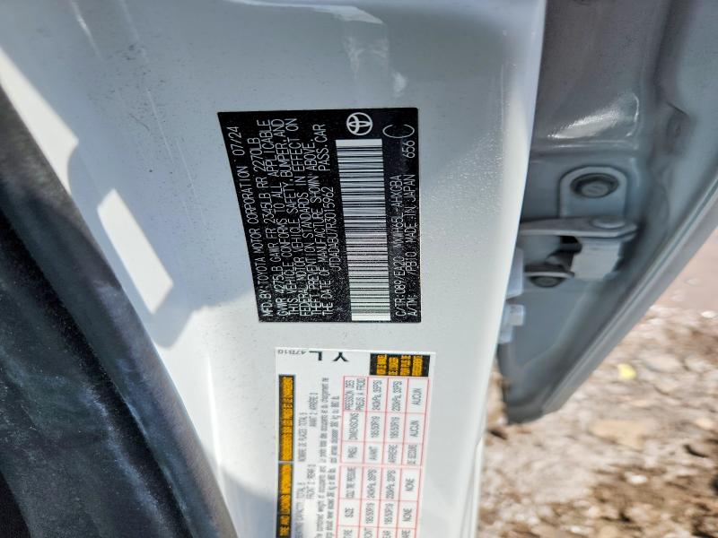 2024 Toyota Prius მანქანა იყიდება აუქციონზე, vin: JTDADABU7R3015962, აუქციონის ნომერი: 57701006