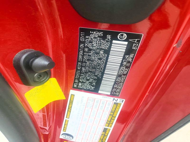 Продажа на аукционе авто 2011 Lexus Is, vin: JTHFF2C26B2520632, номер лота: 56332706