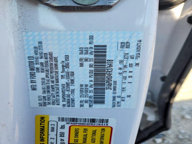 2015 Ford Fusion მანქანა იყიდება აუქციონზე, vin: 3FA6P0HD4FR276418, აუქციონის ნომერი: 57207636
