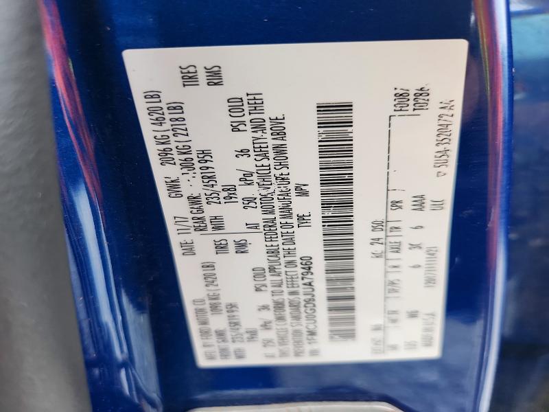 Aukcja sprzedaży 2018 Ford Escape, vin: 1FMCU0GD9JUA79460, numer aukcji: 58114586