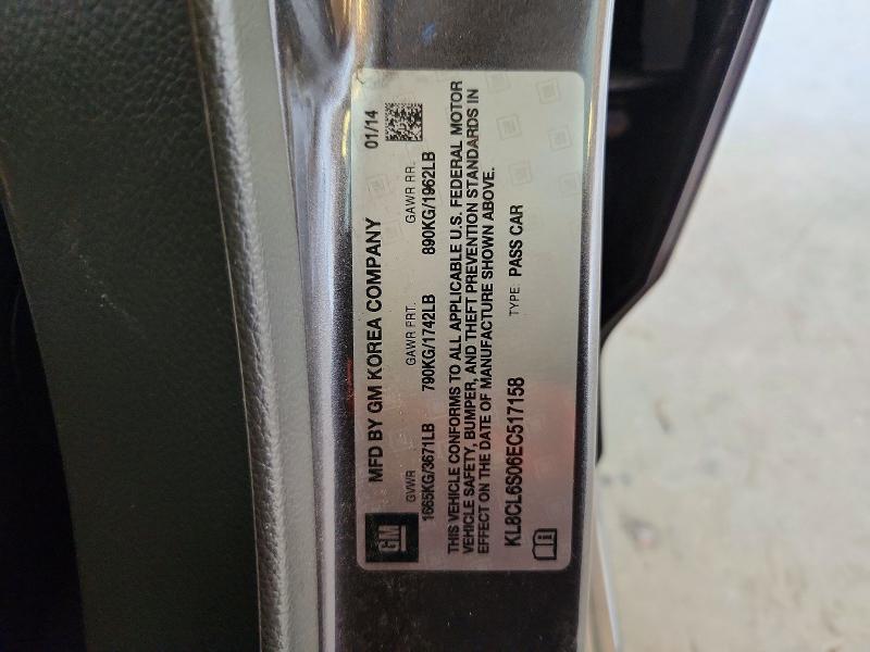 56822776 :رقم المزاد ، KL8CL6S06EC517158 vin ، 2014 Chevrolet Spark Ev مزاد بيع