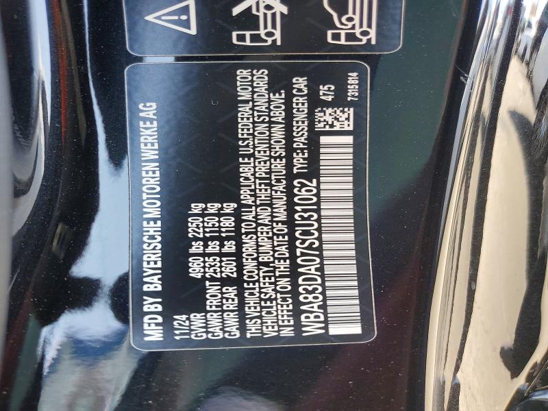 Продаж на аукціоні авто 2025 Bmw M440xi, vin: WBA83DA07SCU31062, номер лоту: 59102836