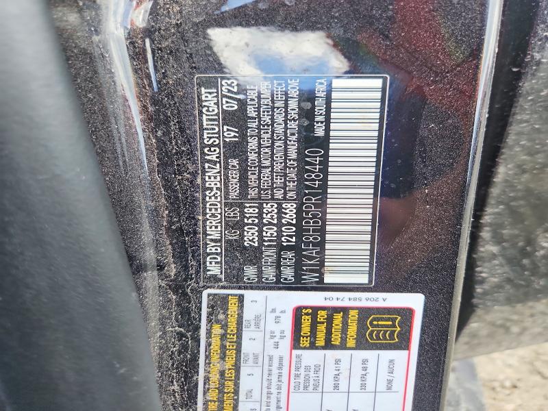 Aukcja sprzedaży 2023 Mercedes-benz C, vin: W1KAF8HB5PR148440, numer aukcji: 54540466