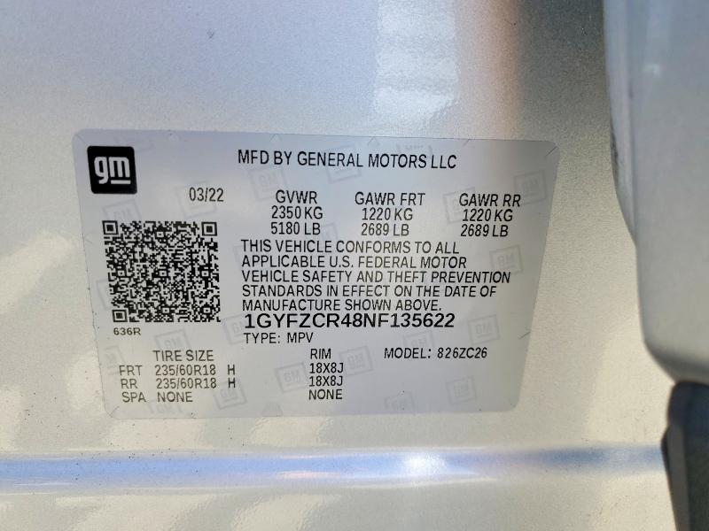 Aukcja sprzedaży 2022 Cadillac Xt4, vin: 1GYFZCR48NF135622, numer aukcji: 55323866