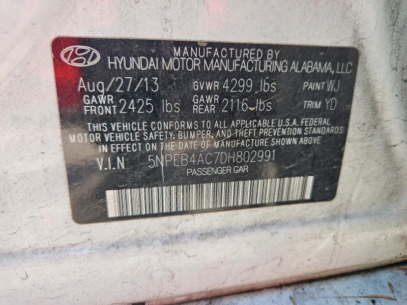 Продажа на аукционе авто 2013 Hyundai Sonata, vin: 5NPEB4AC7DH802991, номер лота: 55992226