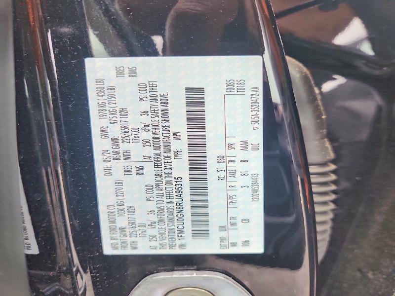 Продажа на аукционе авто 2024 Ford Escape, vin: 1FMCU0GN8RUA95315, номер лота: 58096696