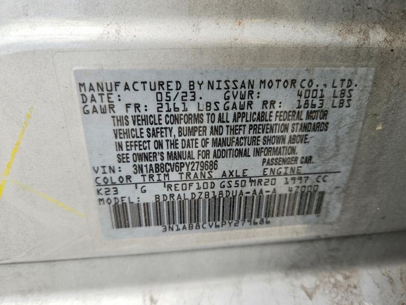 58484476 :رقم المزاد ، 3N1AB8CV6PY279686 vin ، 2023 Nissan Sentra مزاد بيع