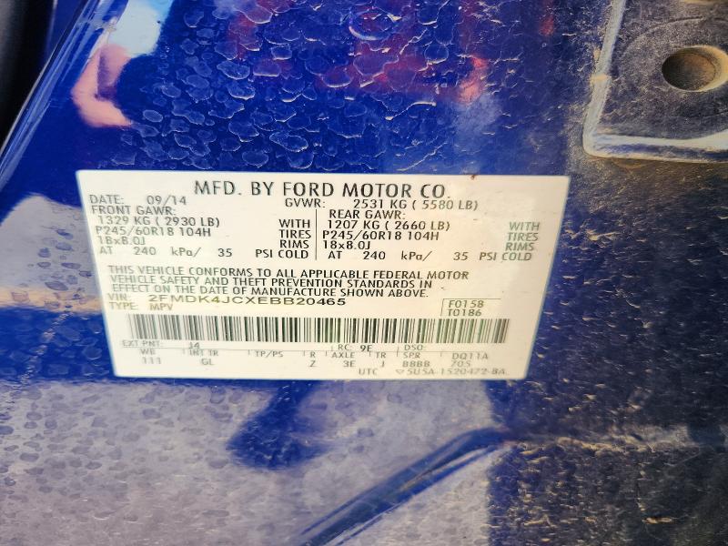 Aukcja sprzedaży 2014 Ford Edge, vin: 2FMDK4JCXEBB20465, numer aukcji: 56776366
