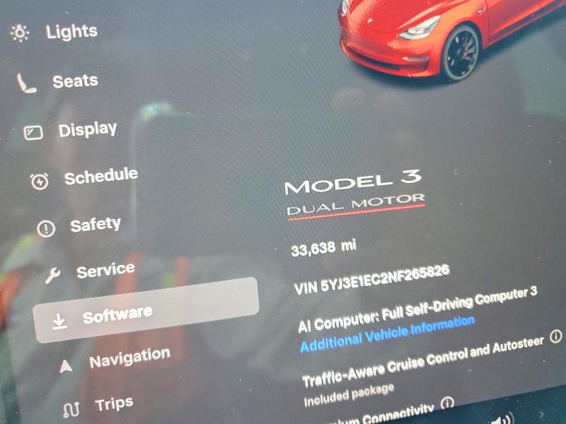 Продаж на аукціоні авто 2022 Tesla Model 3, vin: 5YJ3E1EC2NF265826, номер лоту: 56858656